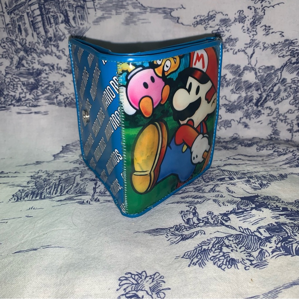 NEW SUPER MARIO BROS Wallet Bi-Fold NOS Blue
